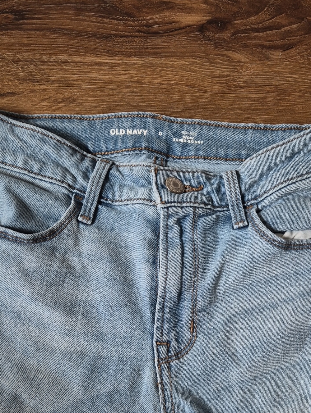 Old Navy High Rise WOW Super Skinny Jeans Light Wash Stretch Size 0